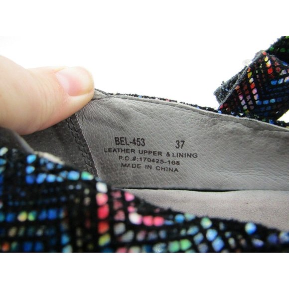 ALEGRIA Multicolor Holographic Geometric Mary Jane Flats EU 37 US 7 - Picture 11 of 12